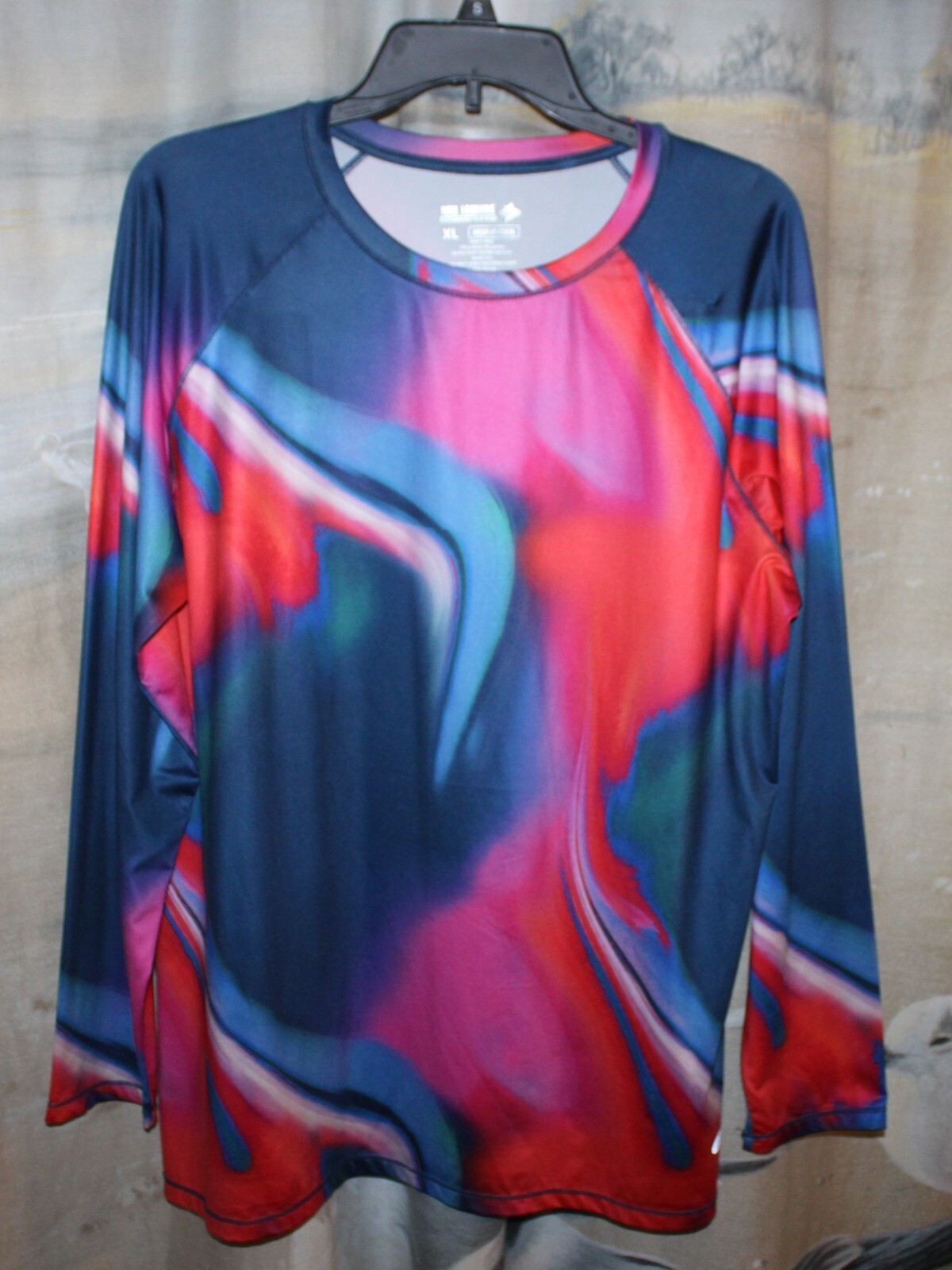 Reel Legends® KEEP-IT-COOL™ Multicolor Long Sleeve Stretch Shirt Top – Size XL