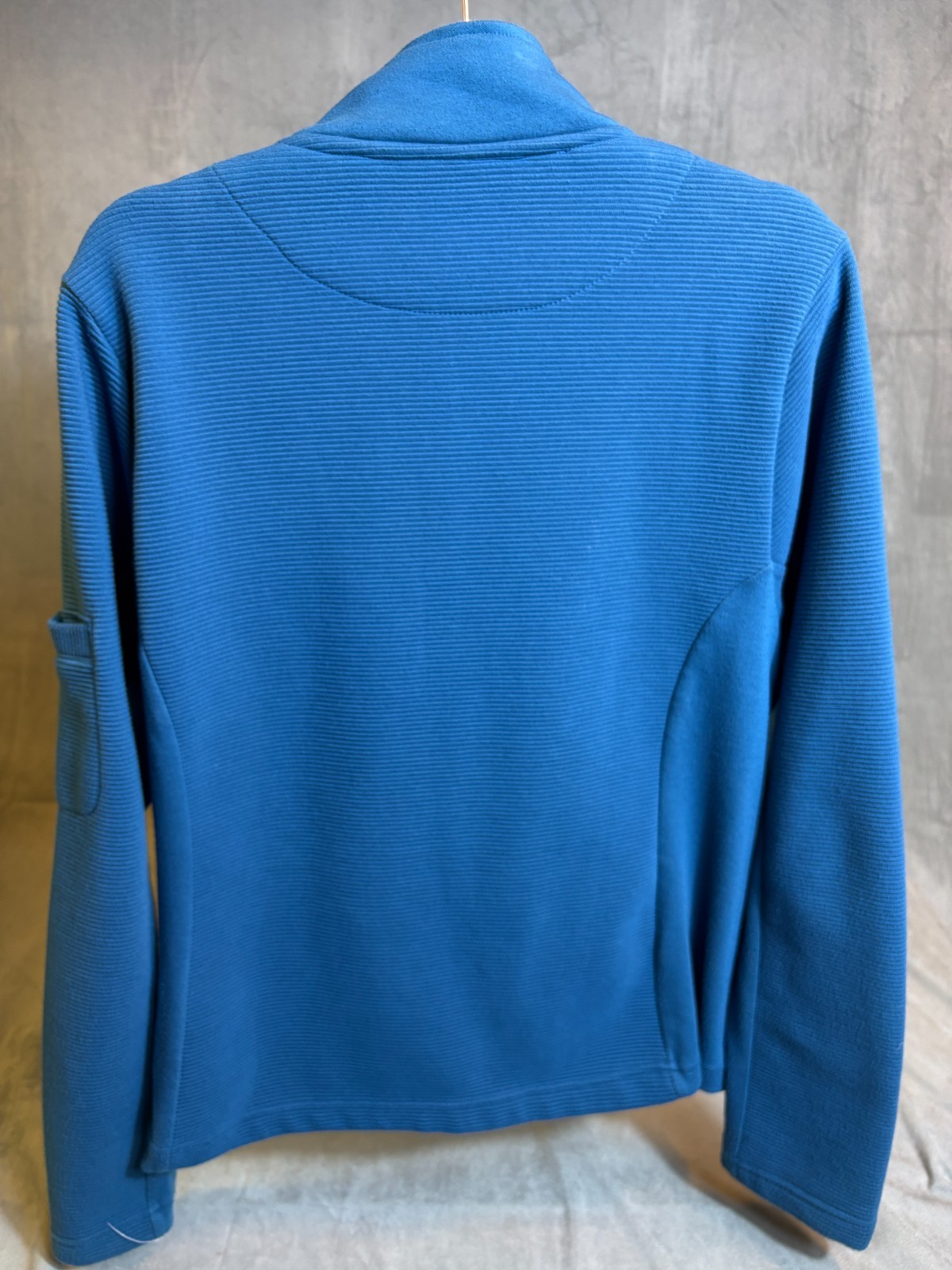 Straight Down Broadmoor Blue Pullover Womens 1/4 Zip Golf Performance Ribbed XL