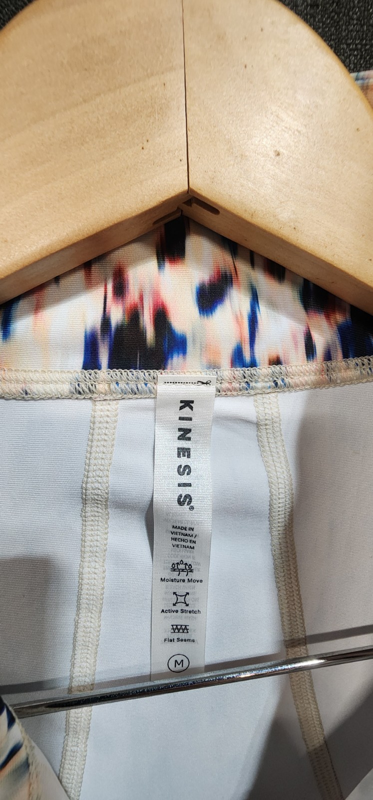 Kinesis Activewear Half Zip Pullover Women Sz M White Multicolor Athleisure Top
