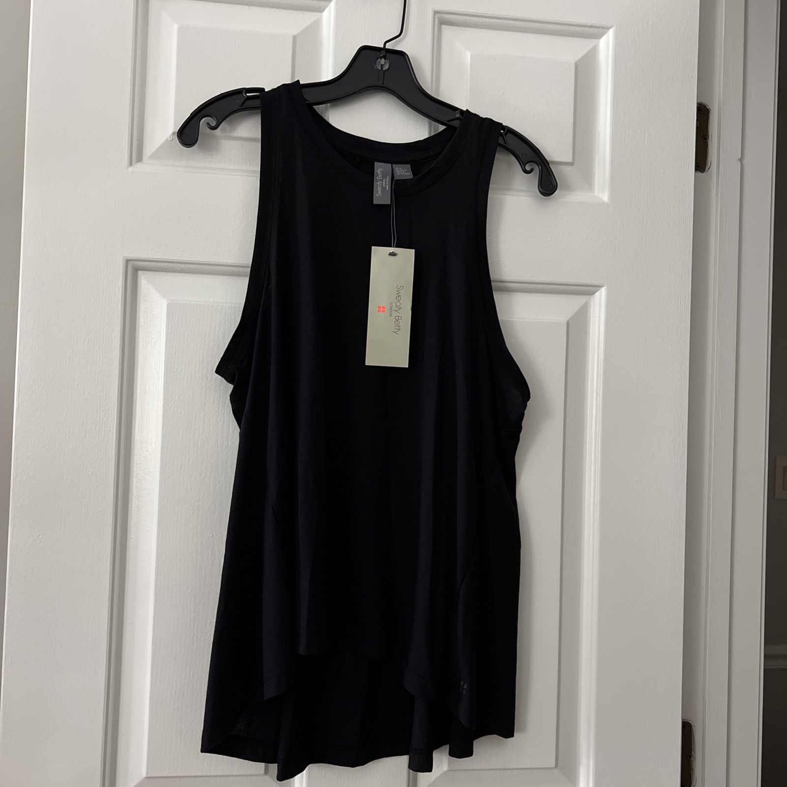 SWEATY BETTY LONDON BLACK EASY PEASY SUSTAINABLE VEST ( TANK ) size S