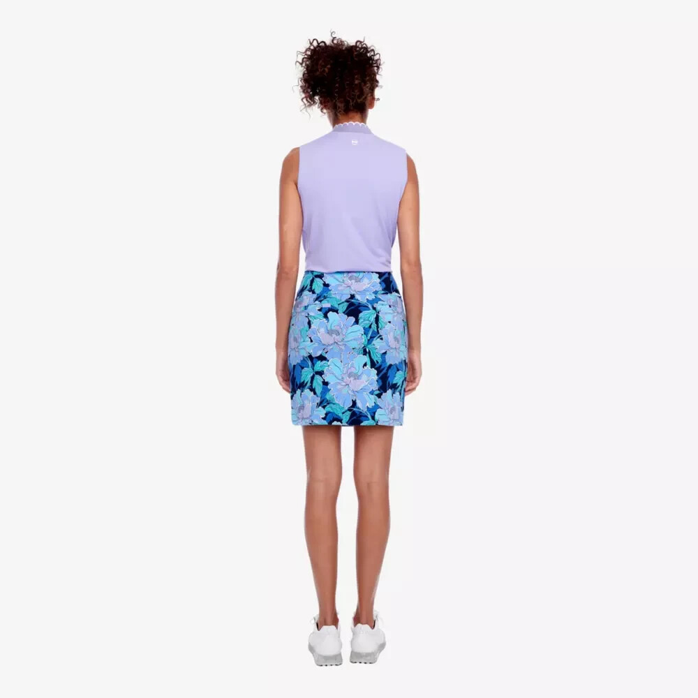 NWT Swing Control Blue Peony Floral 18″ Pullon Stretch Golf Skort size 8