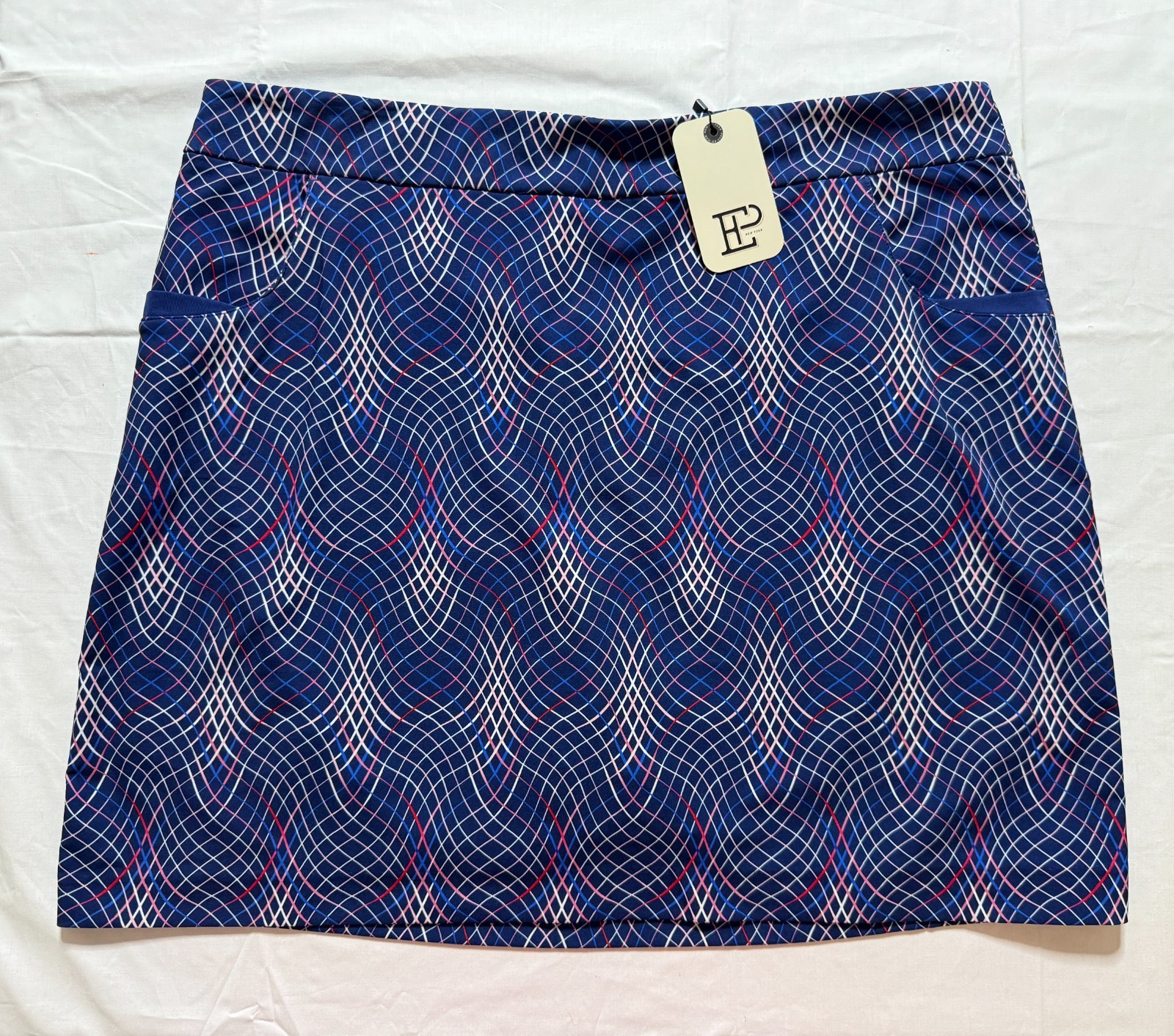 NWT WOMEN’S EP NEW YORK GOLF SKIRT/SKORT – SIZE: X-LARGE – BLUE W/PATTERN (M5.2)