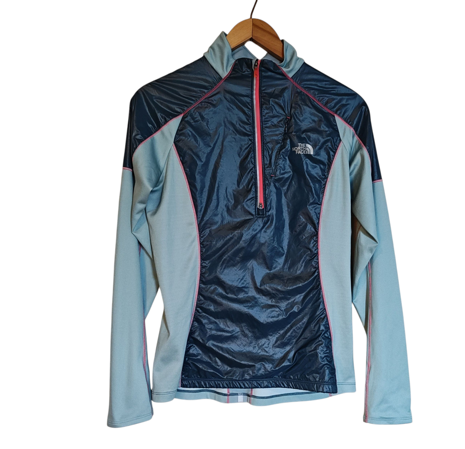 North Face Pullover Womens Small FlashDry Lightweight Running Reflective 1/4 Zip