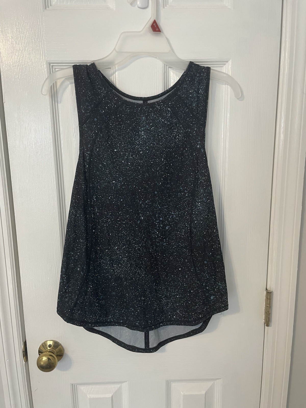 Black Flecked Star Galaxy Print Lululemon Athletic Tank Top Size Medium