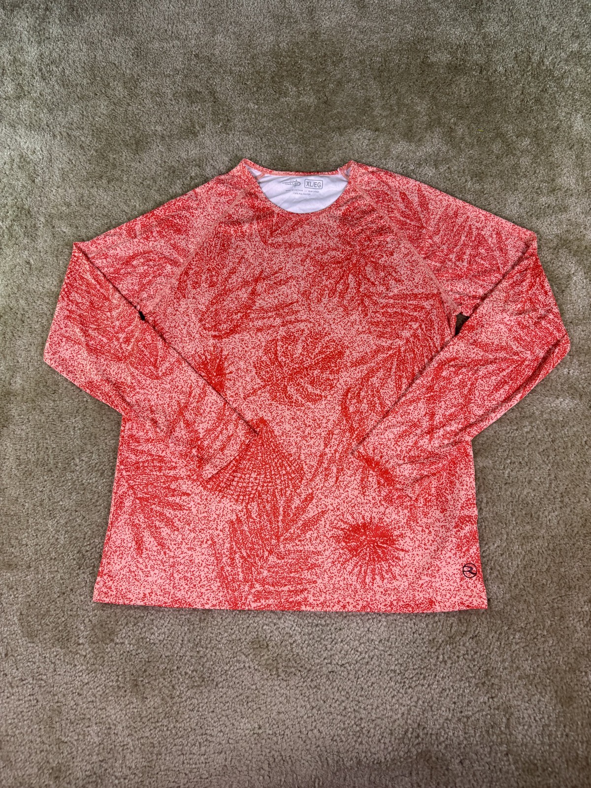 Reel Life Long Sleeve UV Shirt Womens XL Coral Jax Beach UPF 50+ Fishing E951