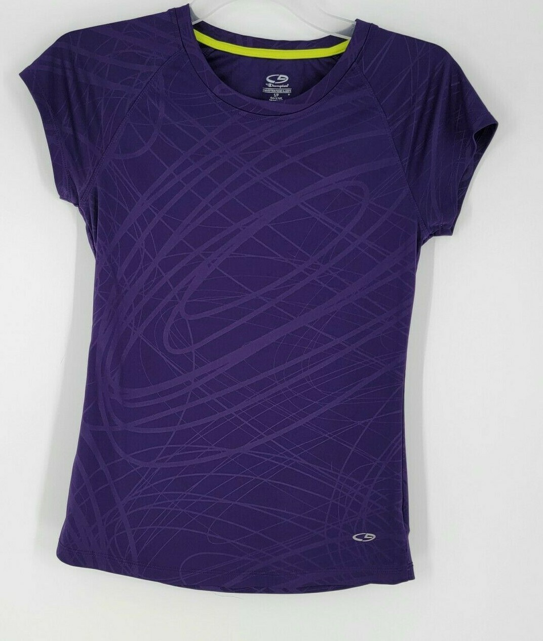 Champion Semi-Fitted Women`s Sport S/S T-Shirt Size S/P Purple