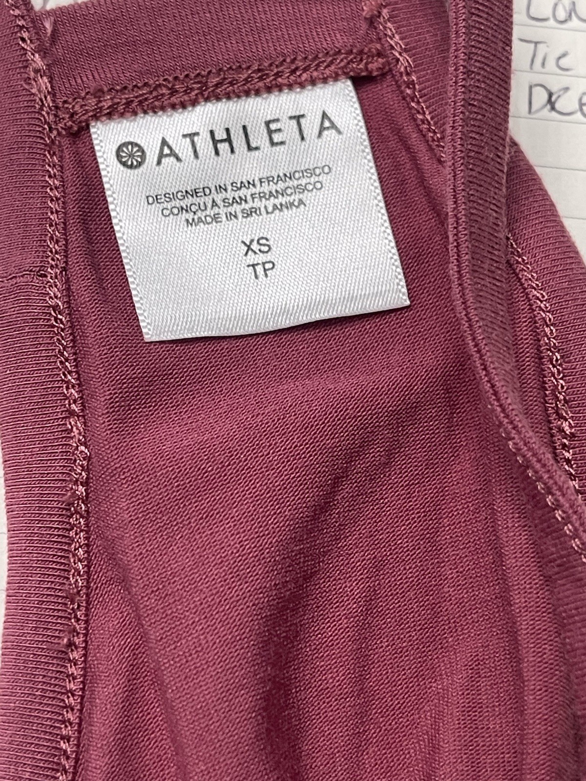 Athleta High Neck Asymmetrical Racerback Active Tank Top Mauve Berry XS