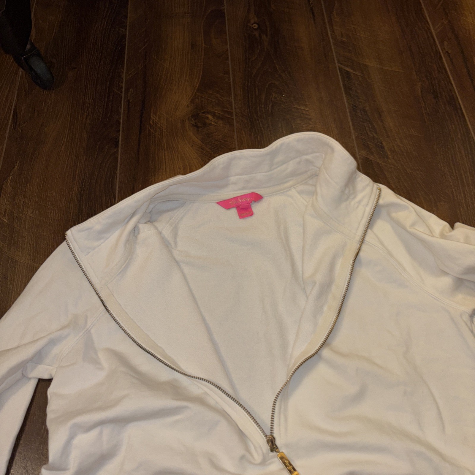 Lilly Pulitzer Ivory Pullover Sweatshirt Half Zip Size Large – Mid Weight