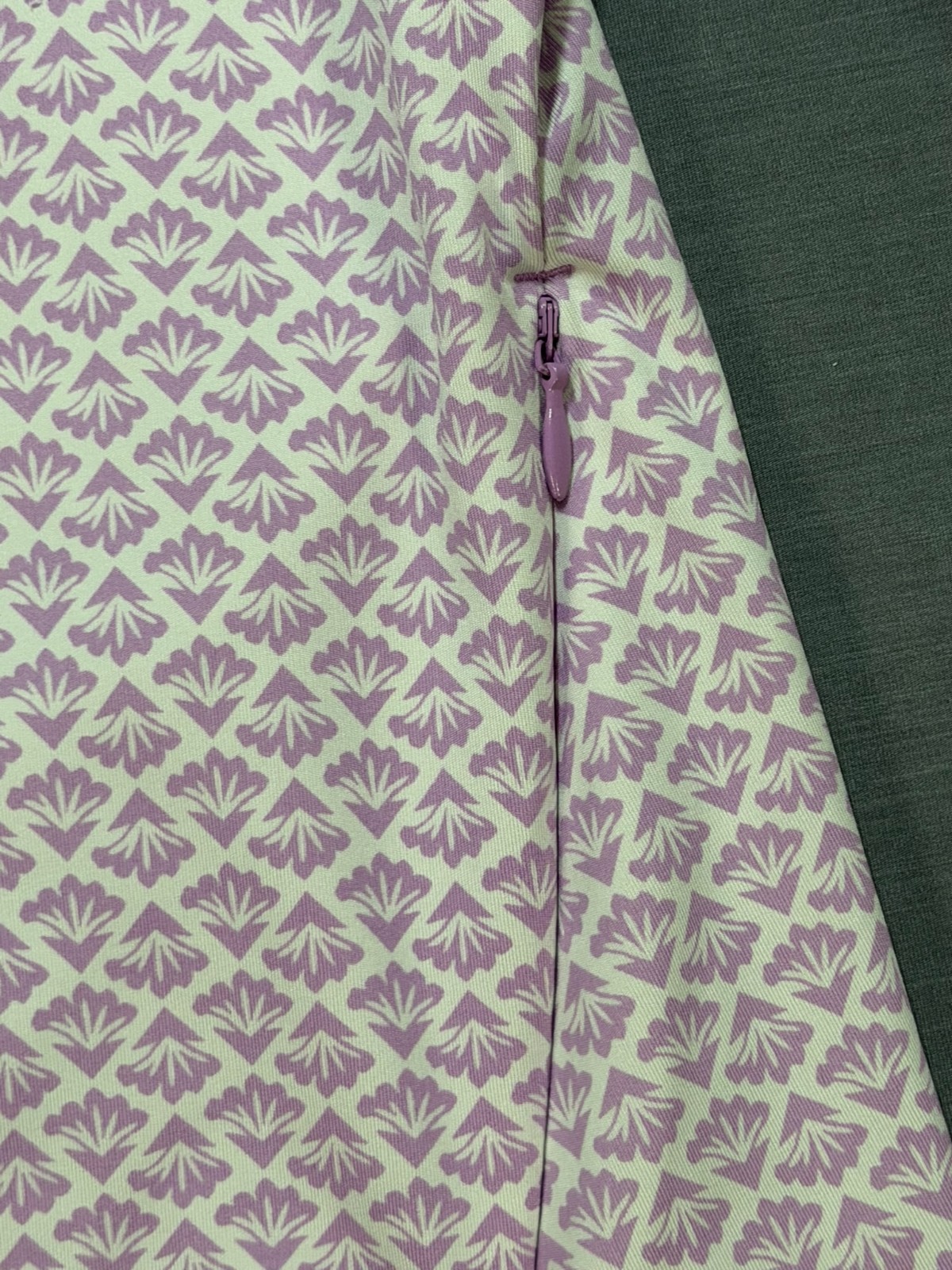Sigrid Olsen Golf Tennis Top Womens XS Purple Floral 1/4 Zip Pullover