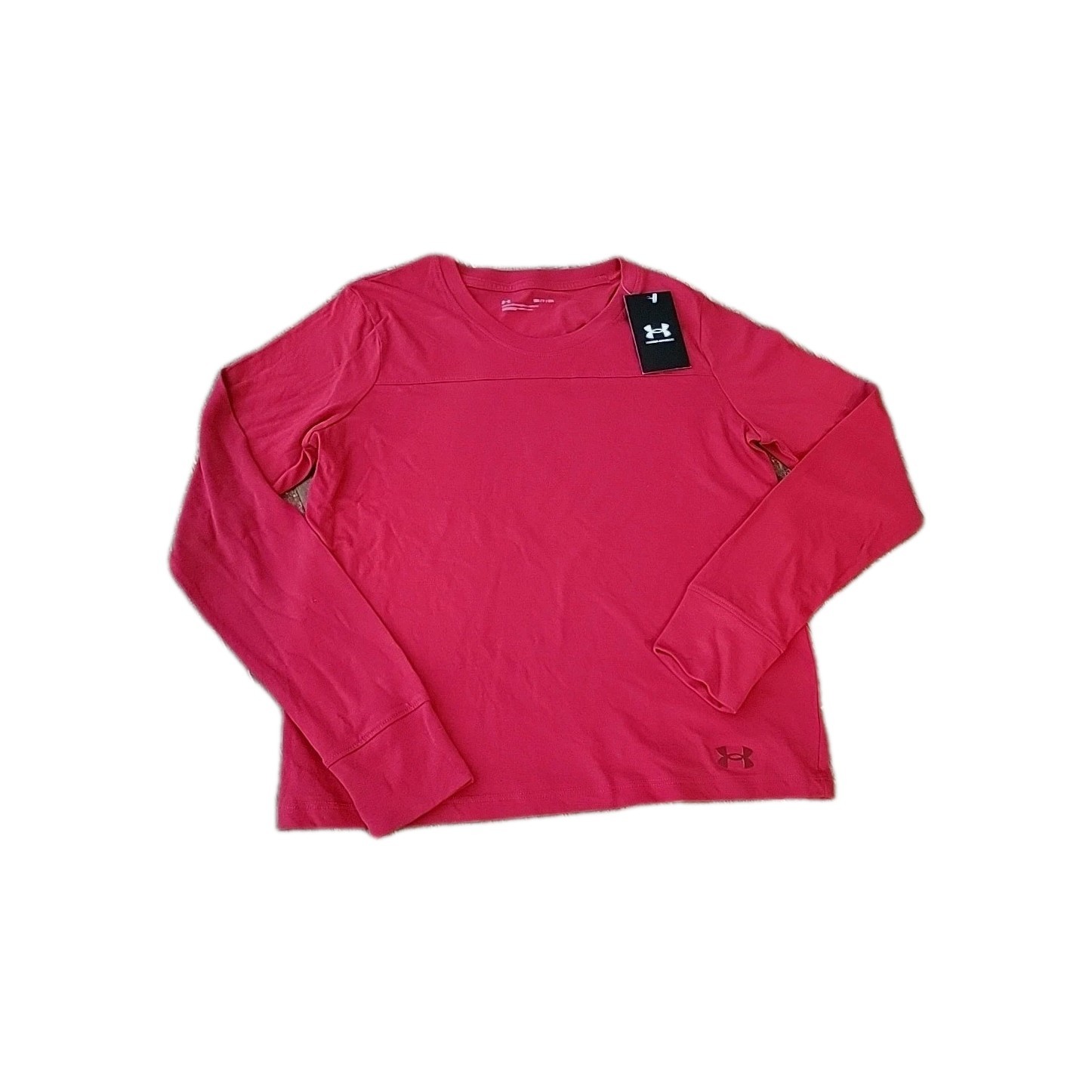 New Womens Loose Fit Under Armour Long Sleeve RED shirt Heat Gear XL Extra Large