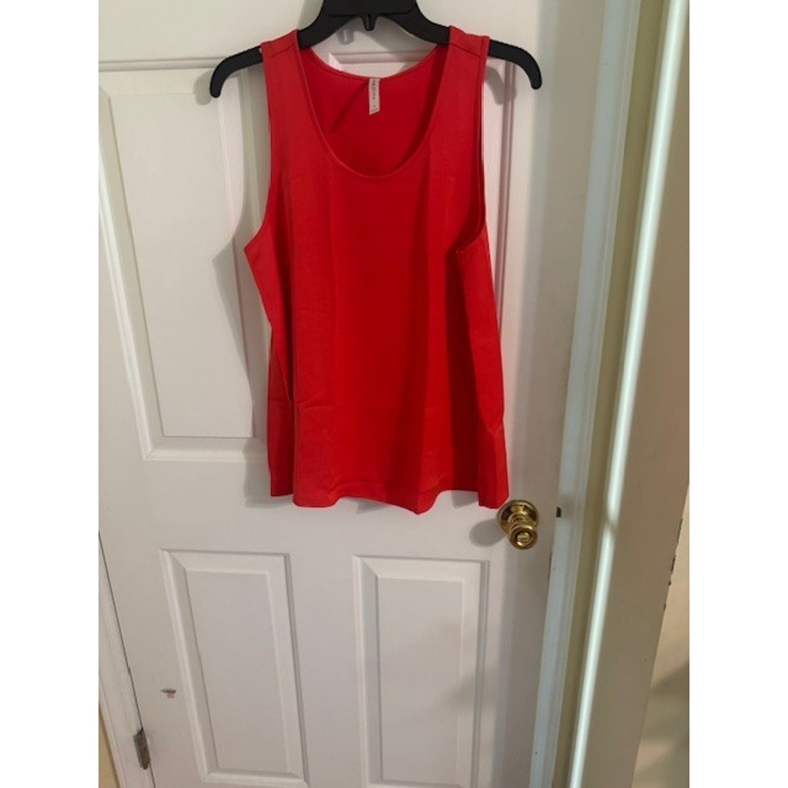 NWT Fabletics Eco Satin Tank Top Strawberry Red Sz M Silky Sleep or Street