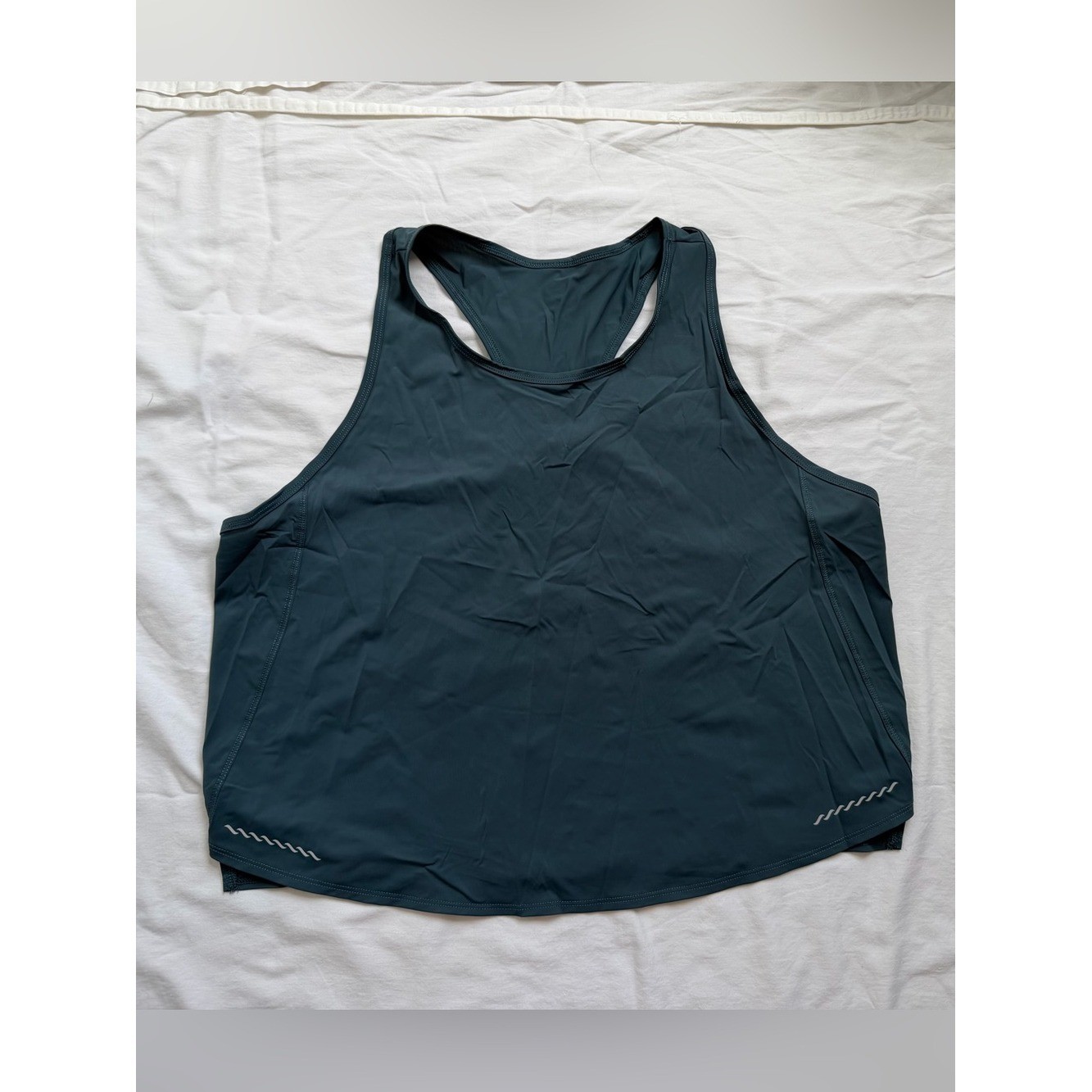 Fabletics Teal Racerback Running Tank Top Reflective Activewear