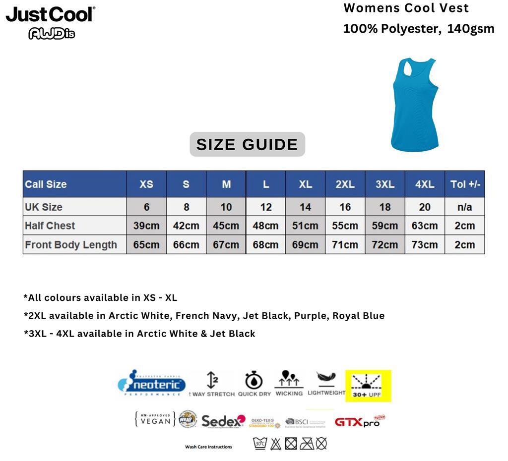 Ladies Racer Back Vest Cool Quick Dry Wicking Casual Summer Yoga Gym Running Top