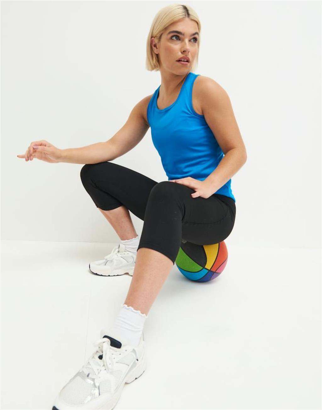 Ladies Racer Back Vest Cool Quick Dry Wicking Casual Summer Yoga Gym Running Top