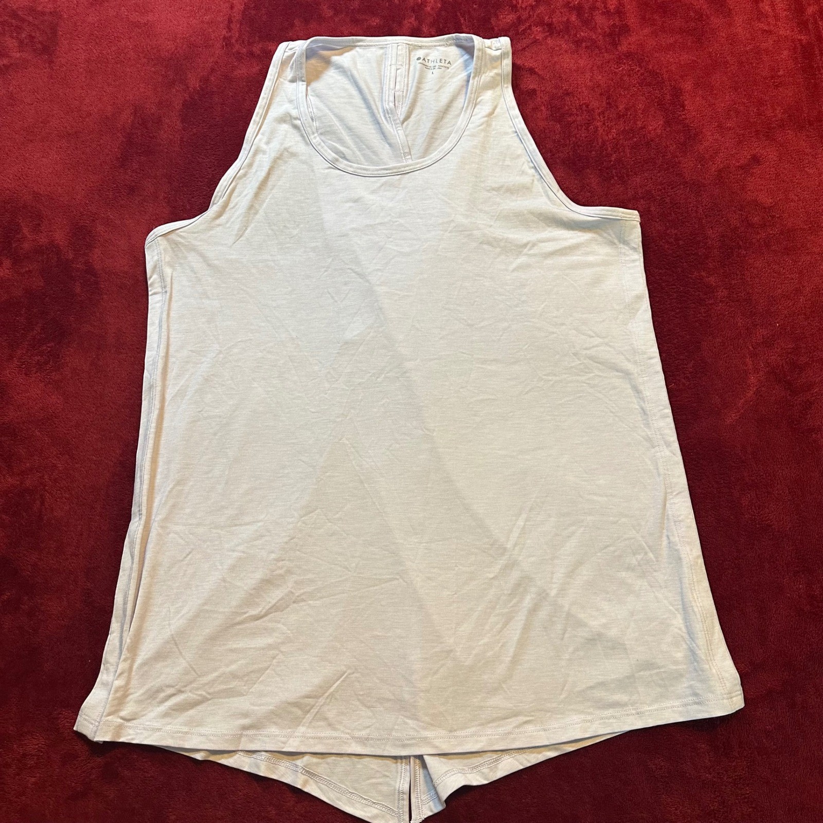 Athleta Essence Tie Back Tank Top Light Purple Lavender Large L 568932
