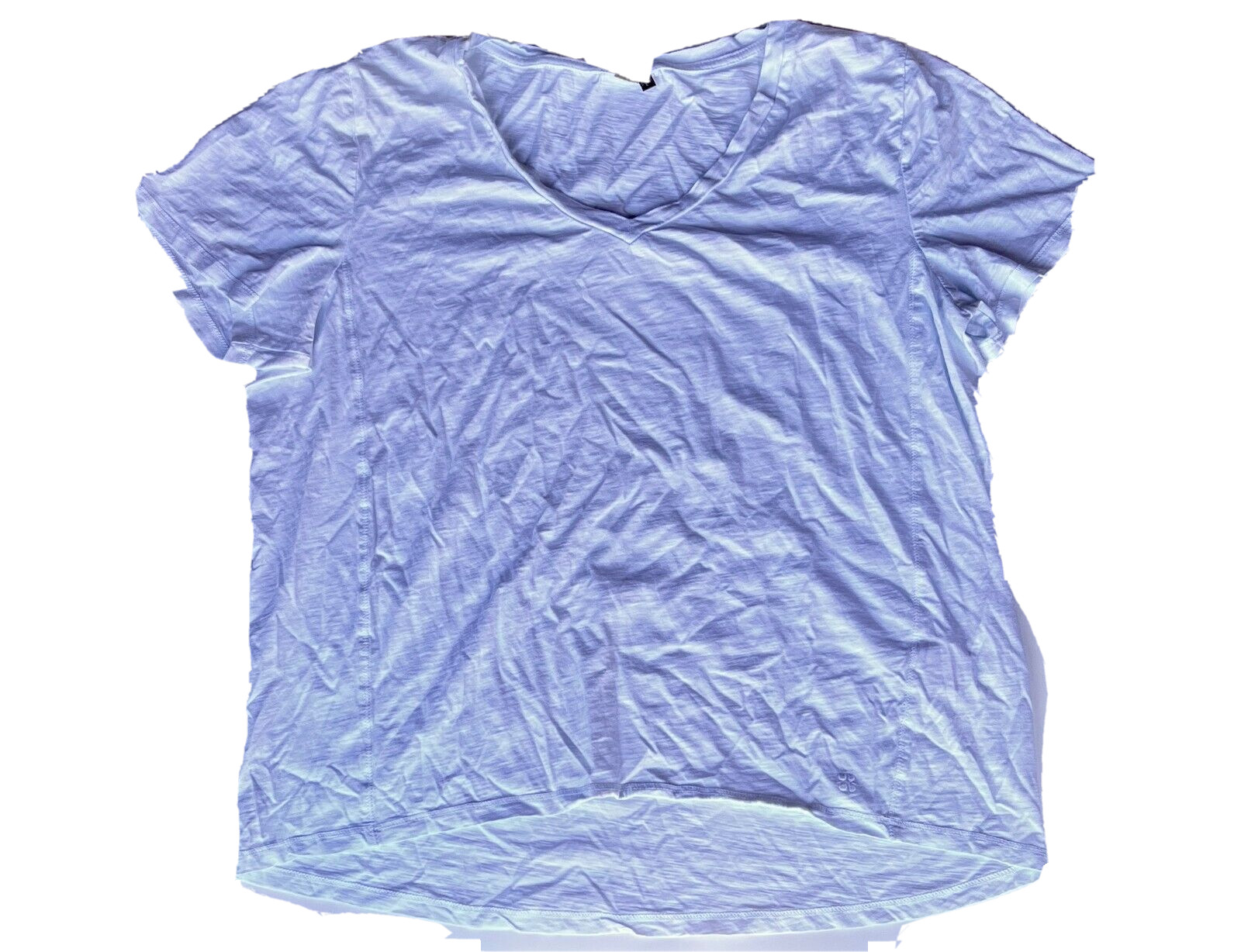 Sweaty Betty Shirt Top Women’s Size Large L Short Sleeve Cotton Athletic White