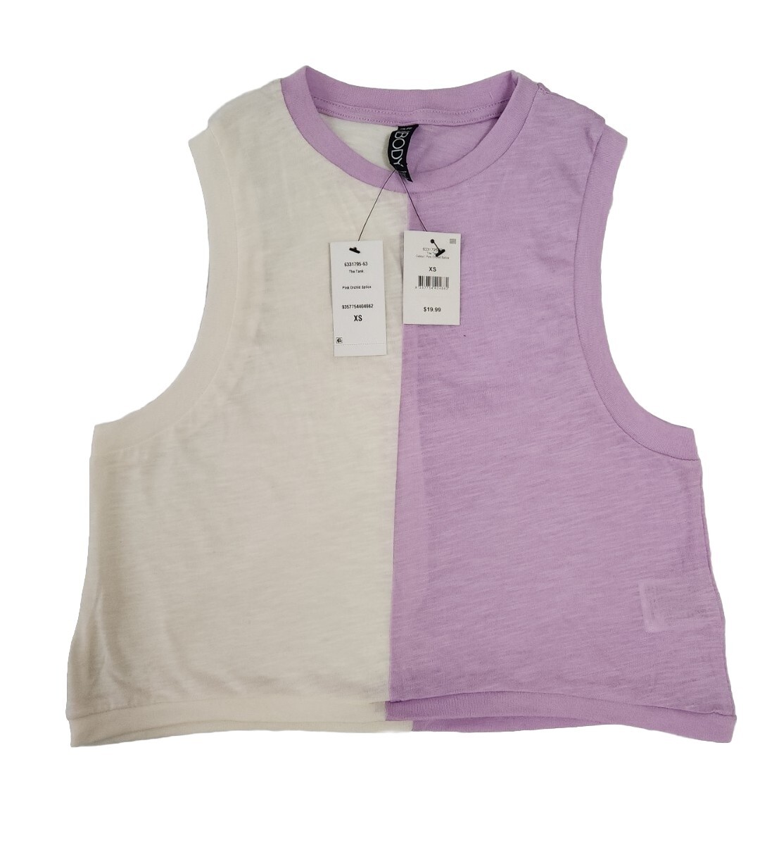 COTTON:ON BODY The Tank Top Women’s XS Pink Orchid Splice Colorblock Crew Neck~
