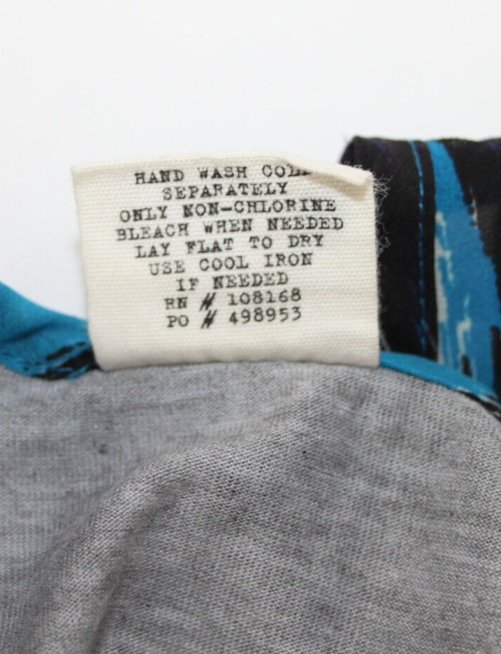 ESSENTIALS by FULL TILT WOMENS RACERBACK TANK TOP SZ L BLUE BLACK GREEN GRAY