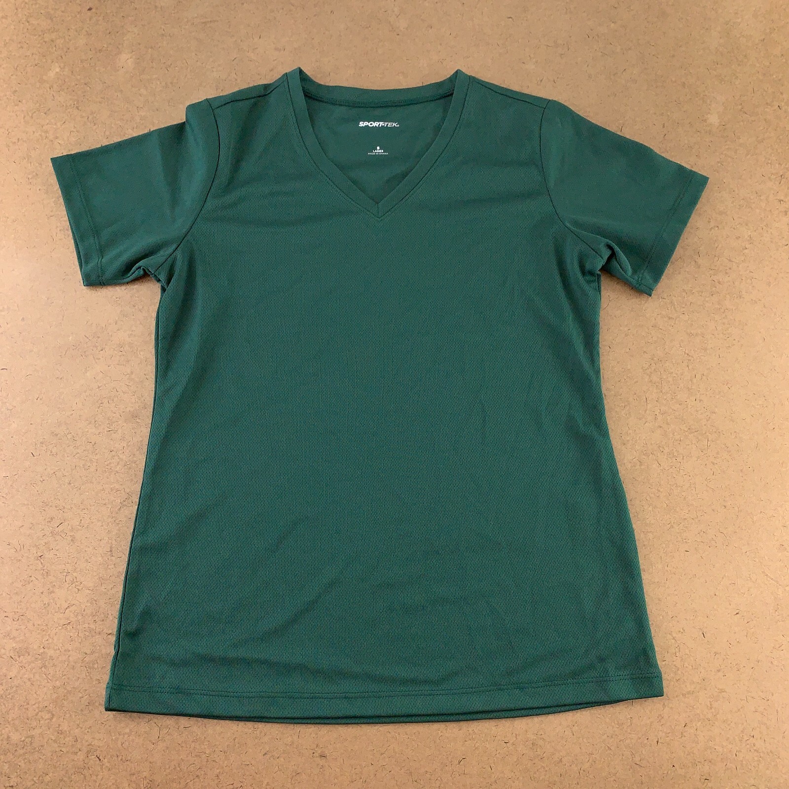 Sport-Tek Ladies Size Small Green PosiCharge RacerMesh V-Neck Tee LST340 New