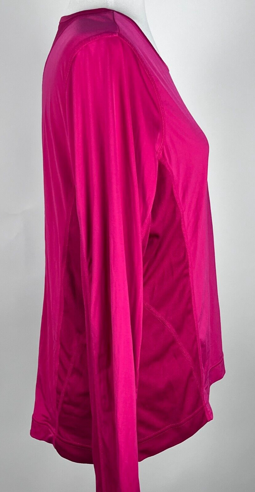 LANDS’ END ‘Long Sleeve Performance Tee with Mesh Panels’ – L, Pink