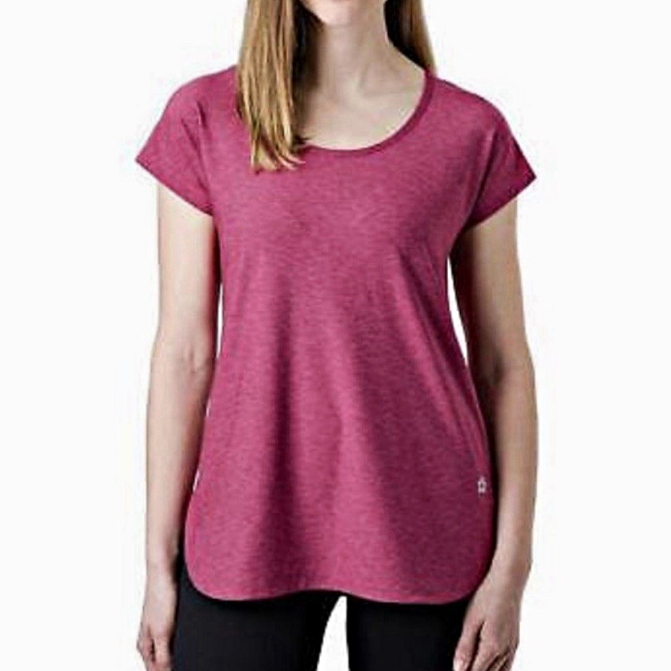 Tuff Athletics Women’s Pink Scoop Neck Short Sleeve Lightweight T-Shirt Size S