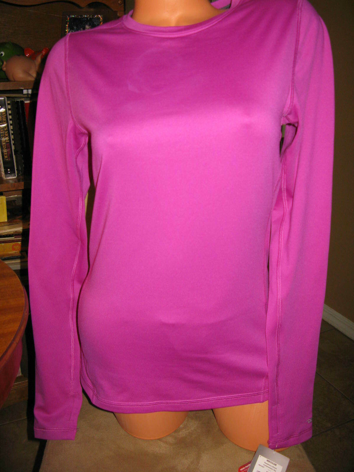Duofold By Champion RASBERRY Activewear Long Sleeve Top Medium Compression top
