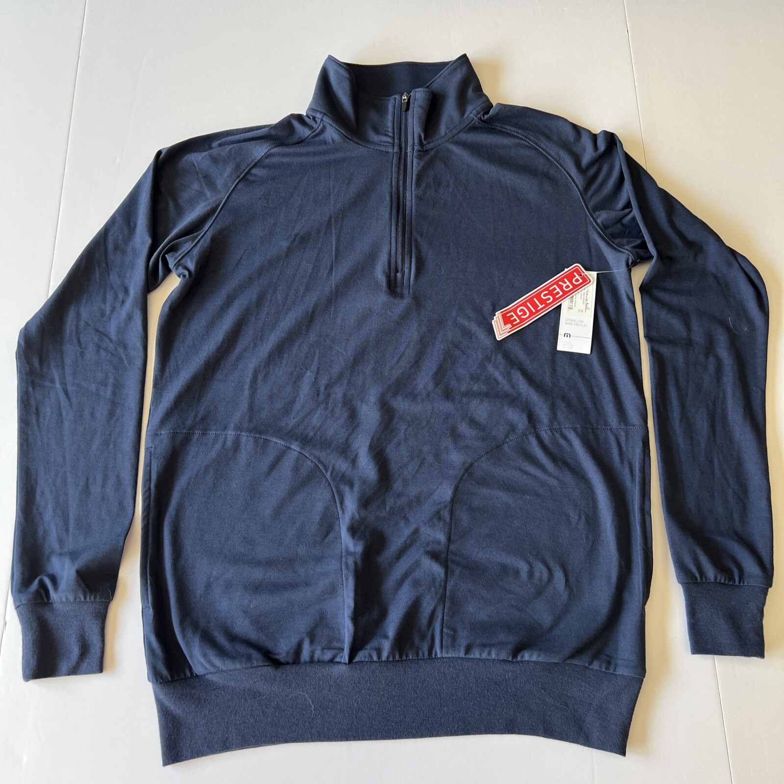 Travis Mathew Yanks 1/4 Zip Pullover Womens XS Navy Blue Performance Stretch NWT