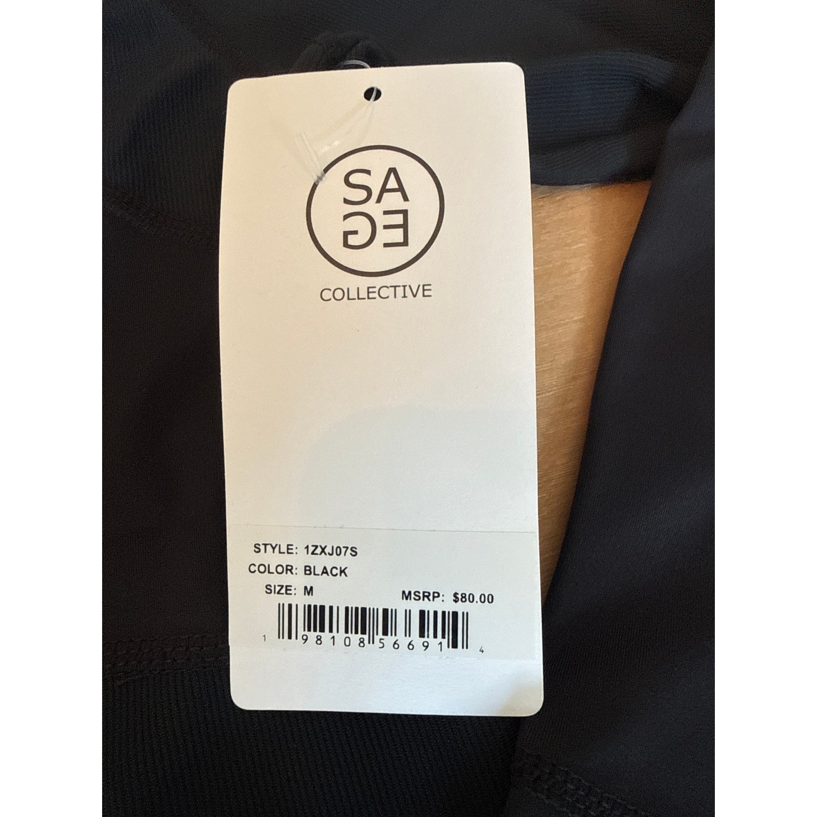 Sage Collective Dream swirl cropped athletic built in bra and Black Zip Jacket M