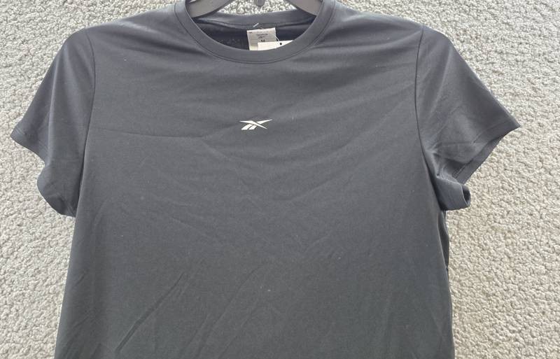 Reebok ID Performance Tech Short-Sleeve T-Shirt Womens M Black Crewneck Pullover