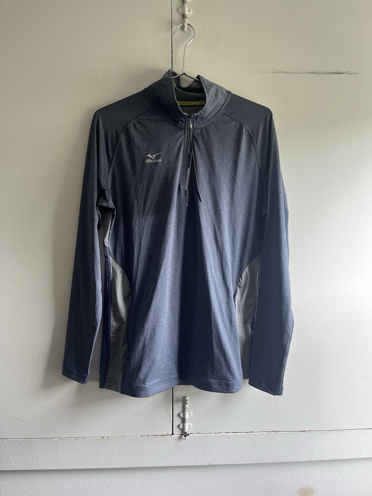 NWT Mizuno Women’s Sz Large Elite 9 Fire 1/2 Zip Jacket Heather Navy