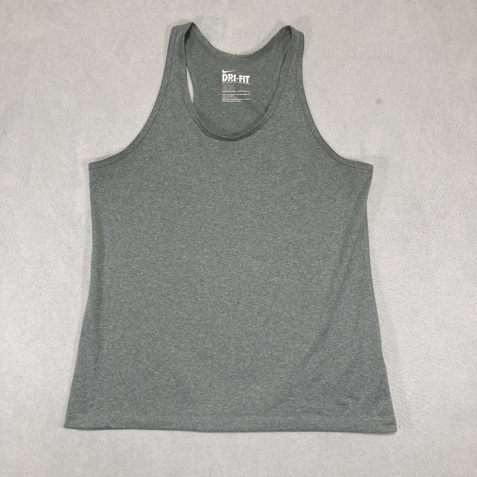 Nike Legend Tank Top Women’s Large Gray Dri Fit Regular Fit Racerback 524167