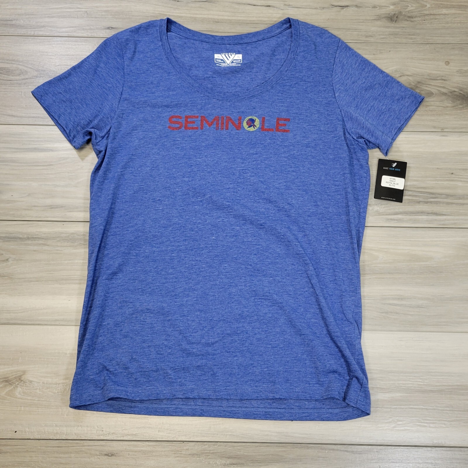 Level Wear T-Shirt Women’s XL Royal Blue Seminole Golf Club Short Sleeve