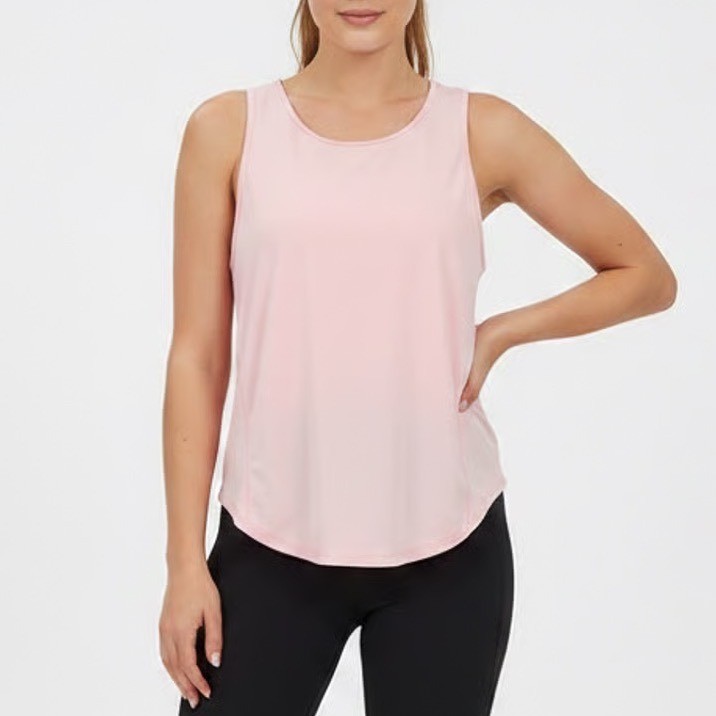 SheIn Tank Top Womens Medium Pink Racerback Round Neck Activewear Running Yoga