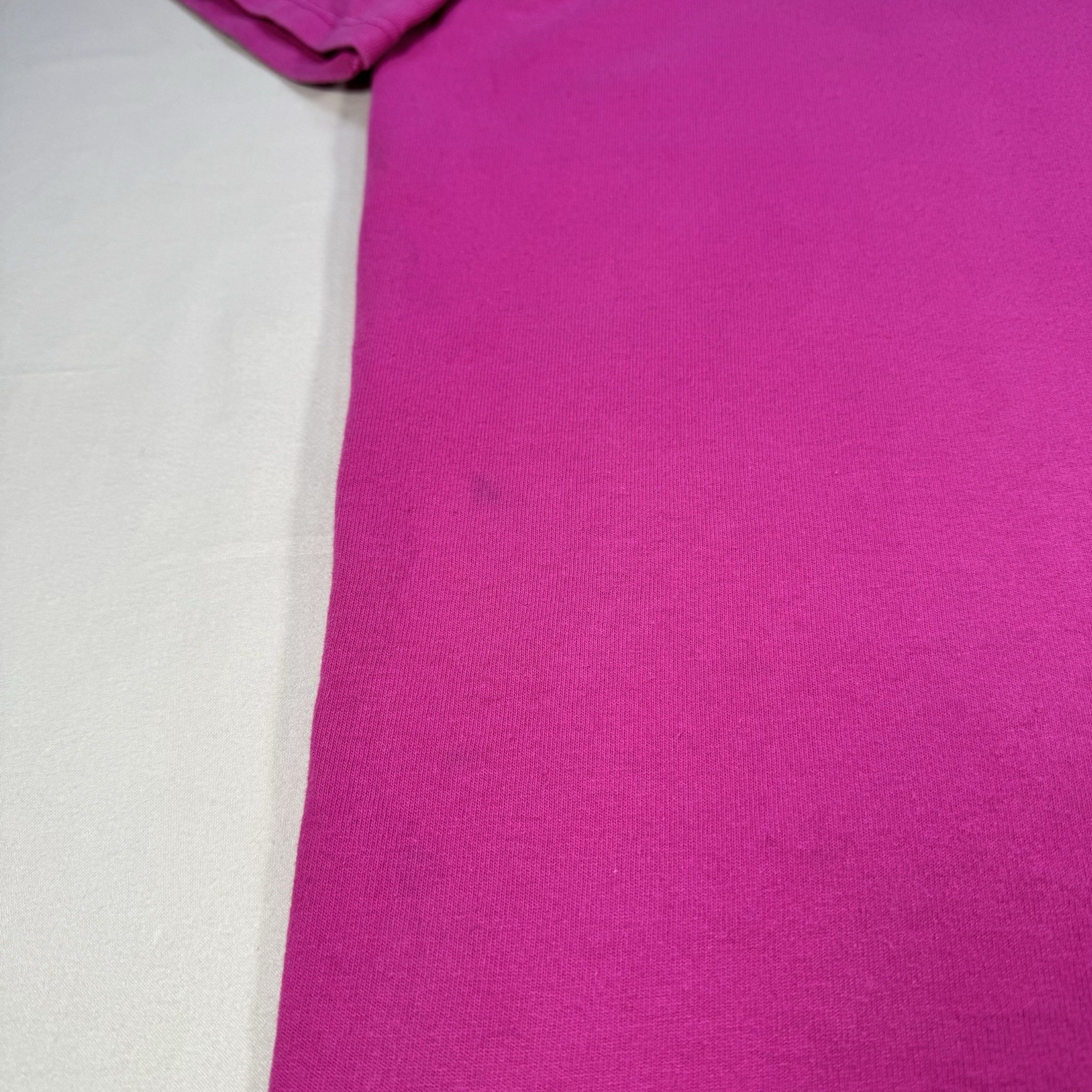 Champion Women’s Magenta Logo T-Shirt L Pink Blue 3D Script Y2K Streetwear