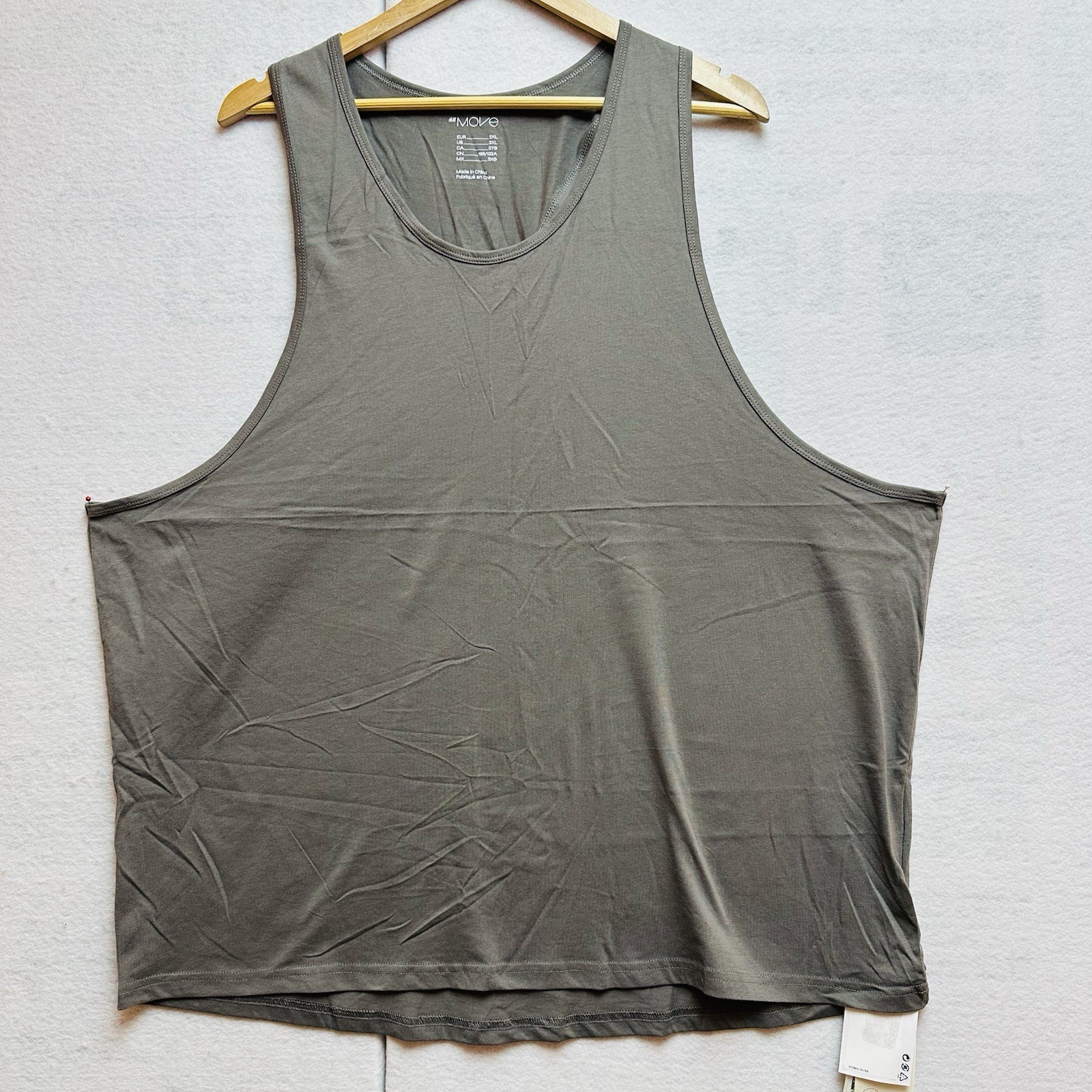 H&M Move active Razor Back Gray tank top 3XL