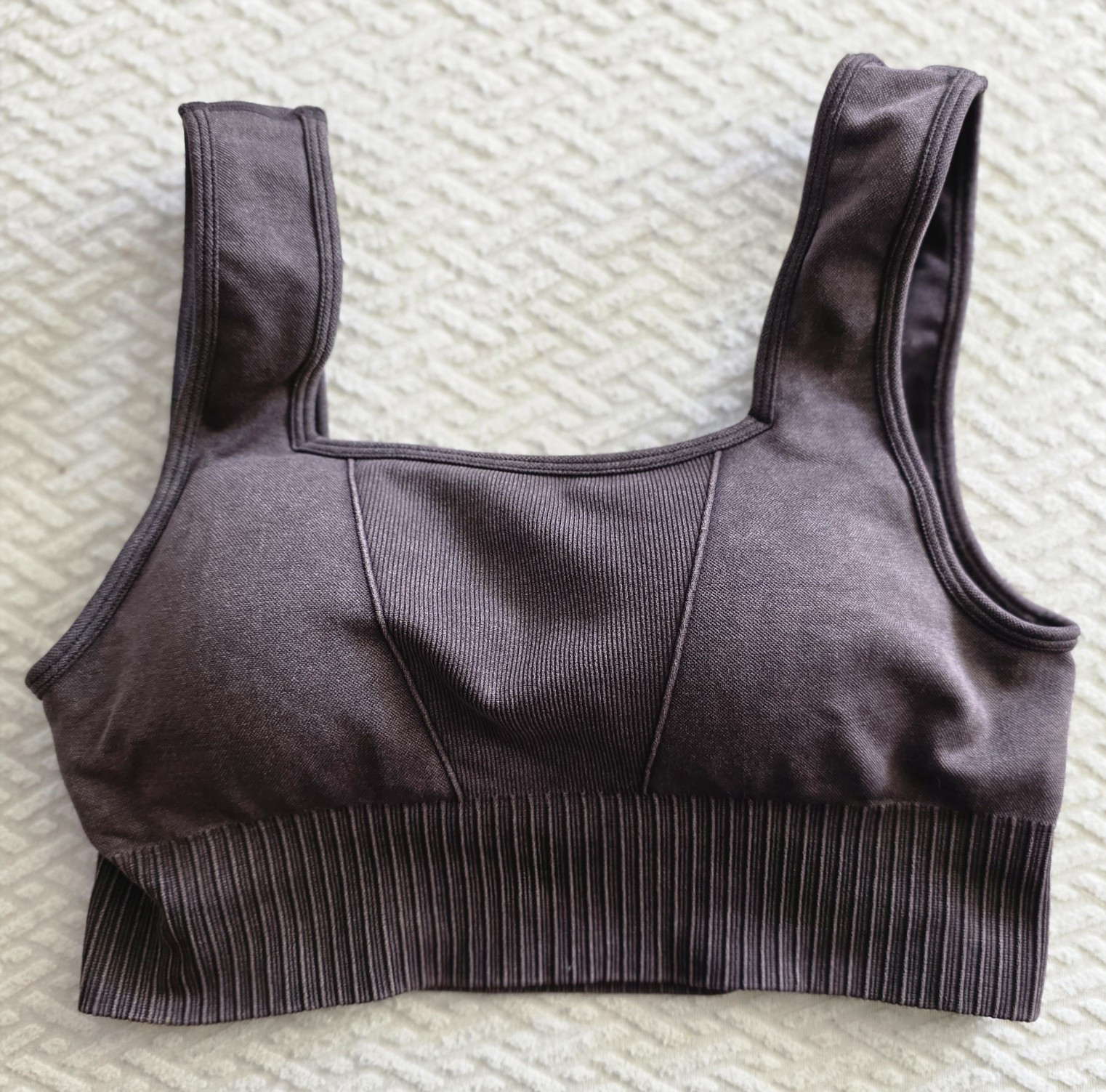 Yogalicious Seamless Wireless Medium Support Sports Bra Brown Women’s L