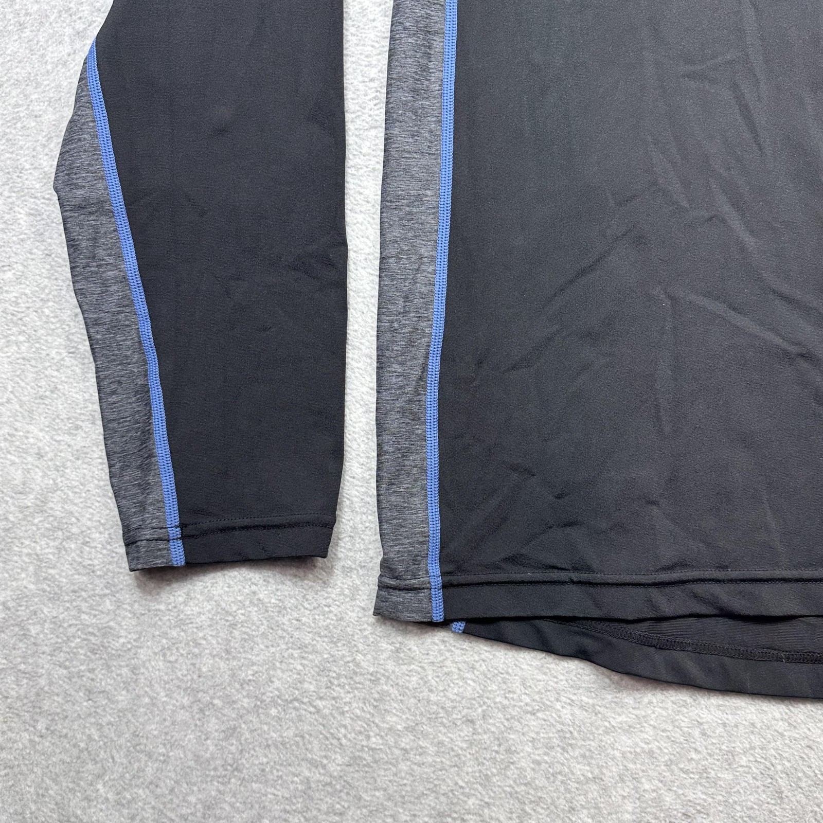 Coolibar Freestyle Pullover Womens Large Black 1/4 Zip Aqua Suntect Rash Guard