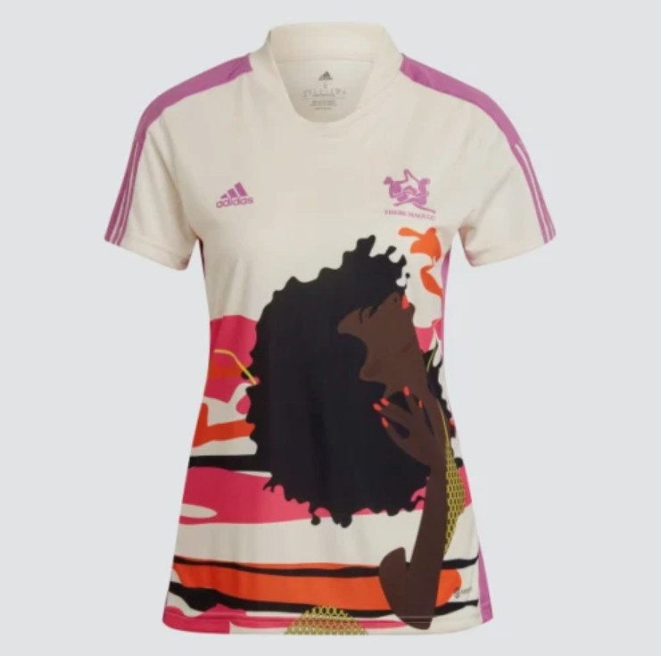 Adidas Women’s Tiro Thebe Magugu Jersey T-Shirt Multicolor Soccer Sports Size S