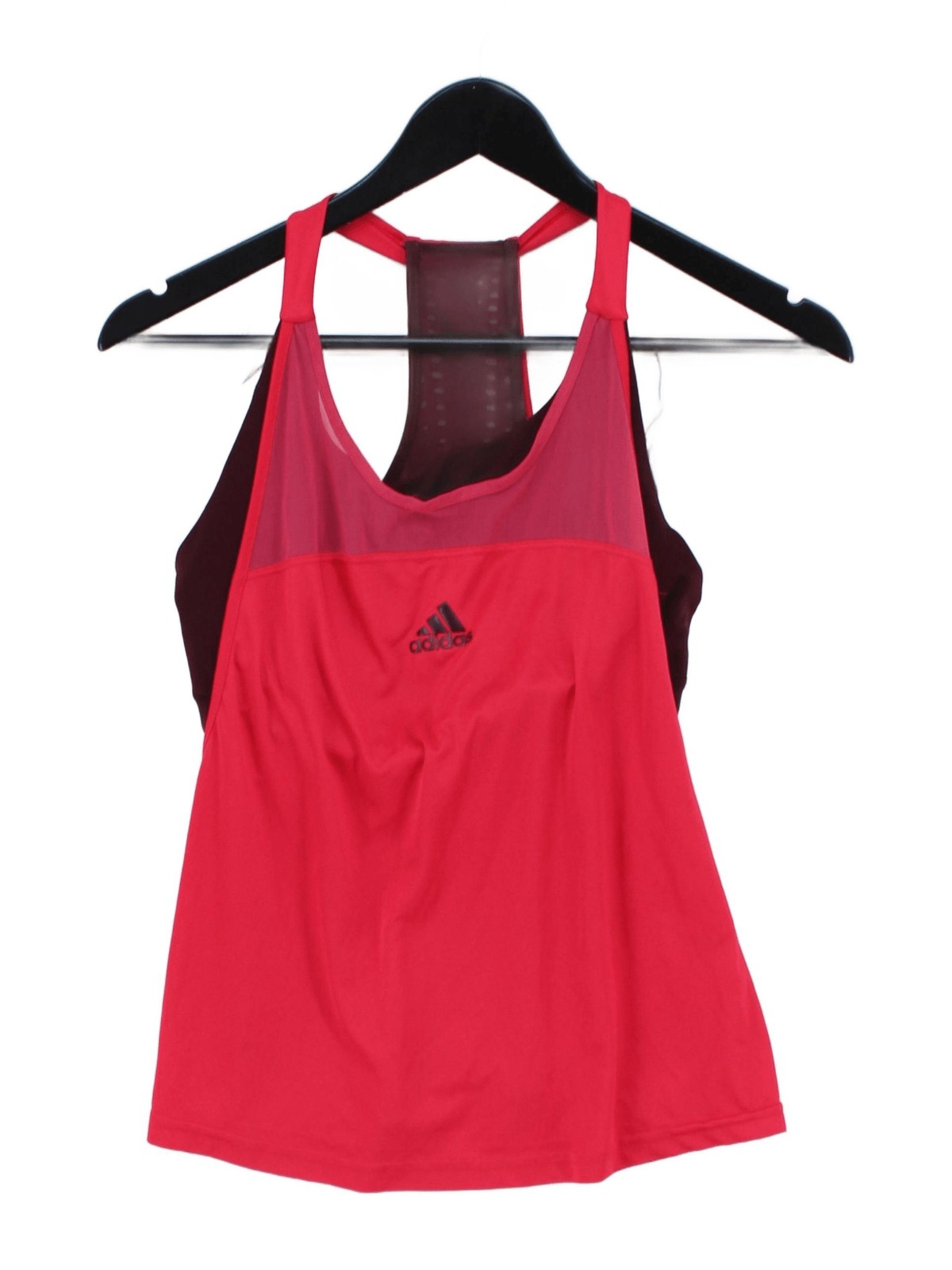 Adidas Women’s T-Shirt M Red Polyester with Elastane, Polyamide Sleeveless Basic