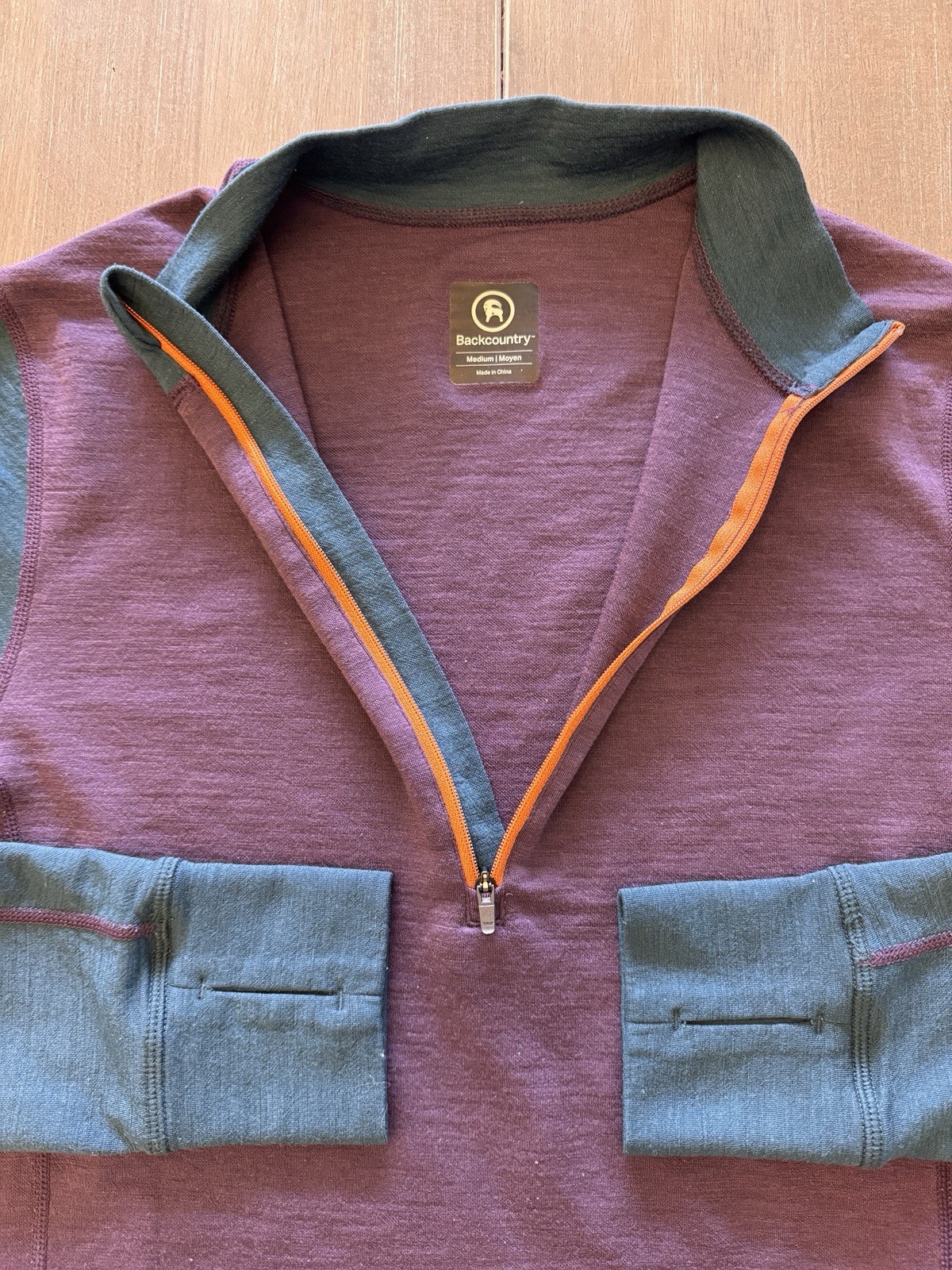 Backcountry Baselayer Top Womens Medium Purple Spruces Merino 1/4 Zip Gorpcore