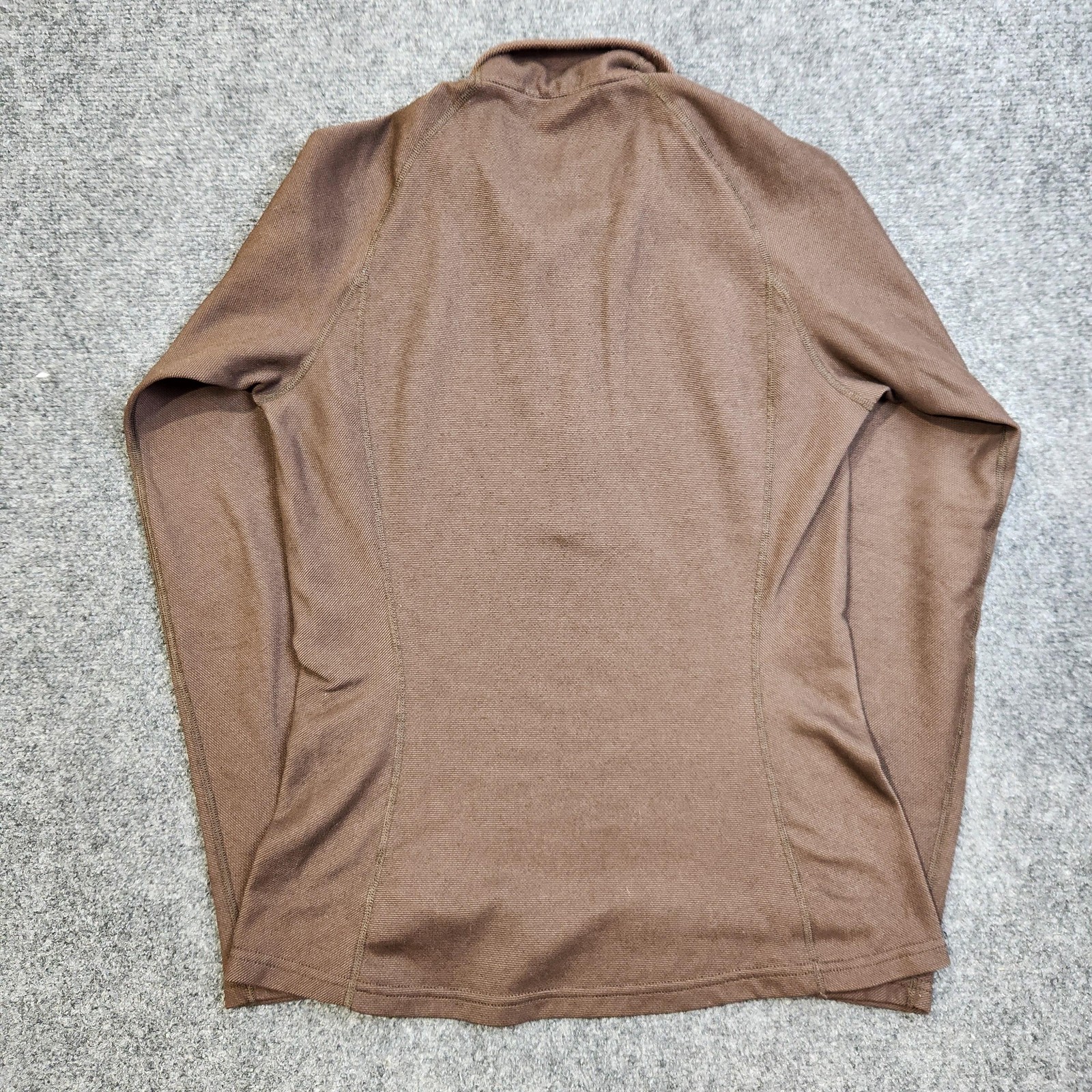 Patagonia Capilene Base Layer Pullover Womens Medium Brown 1/4 Zip Long Sleeve