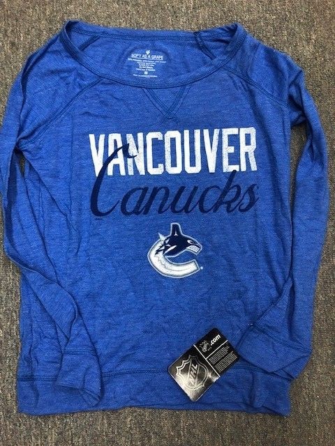 Soft as a Grape NHL Vancouver Canucks Women’s Longsleeve Small Tee