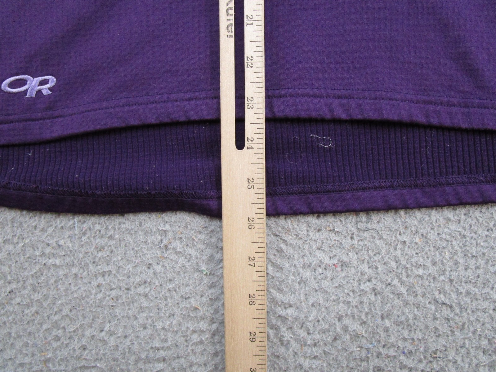 Outdoor Research Purple 1/4 Zip Pullover Womens Size XL Thermal Waffle Knit Read