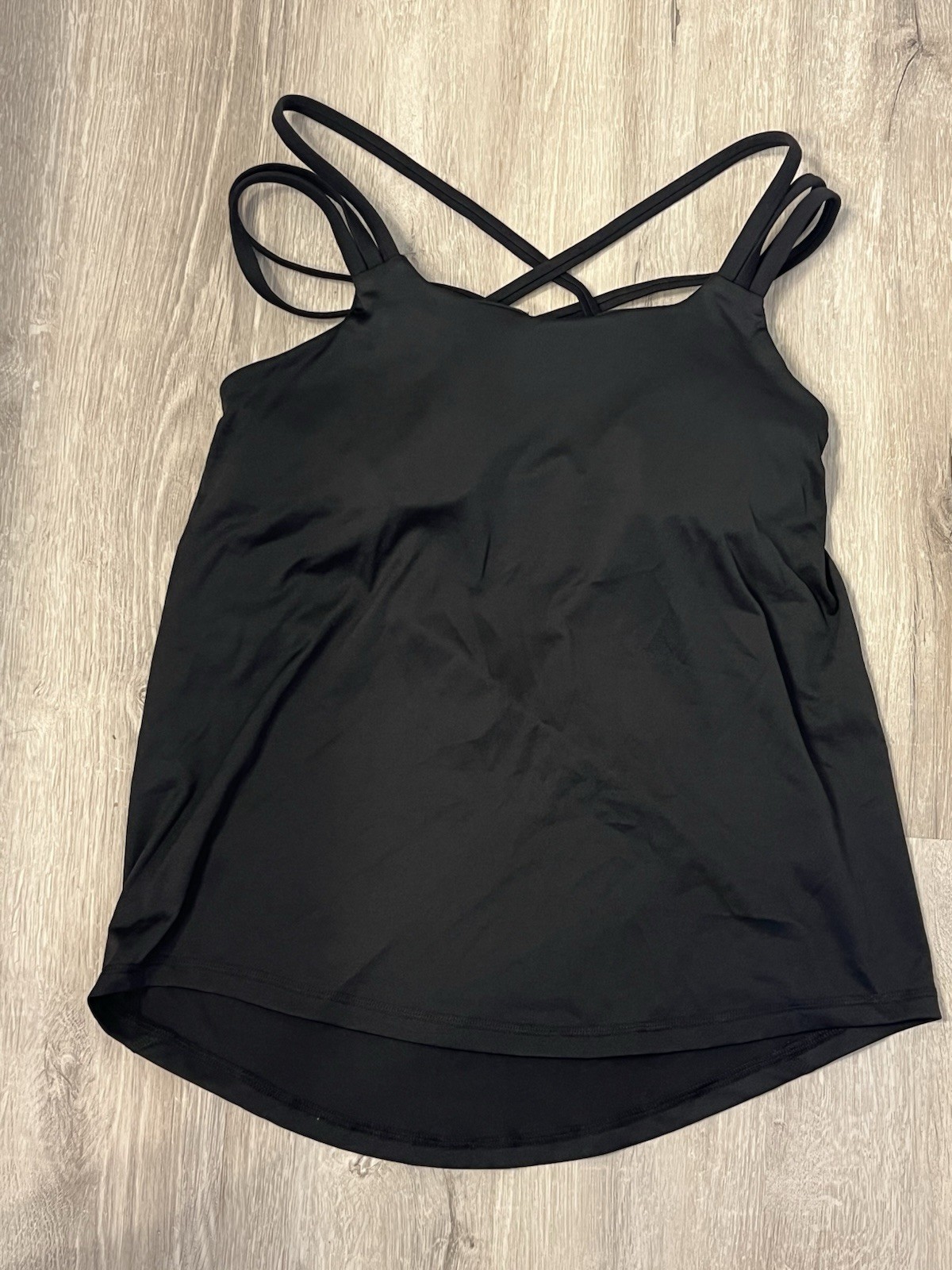 prAna Women’s S Athletic Yoga Top Integrated Bra Crisscross Straps Stretch