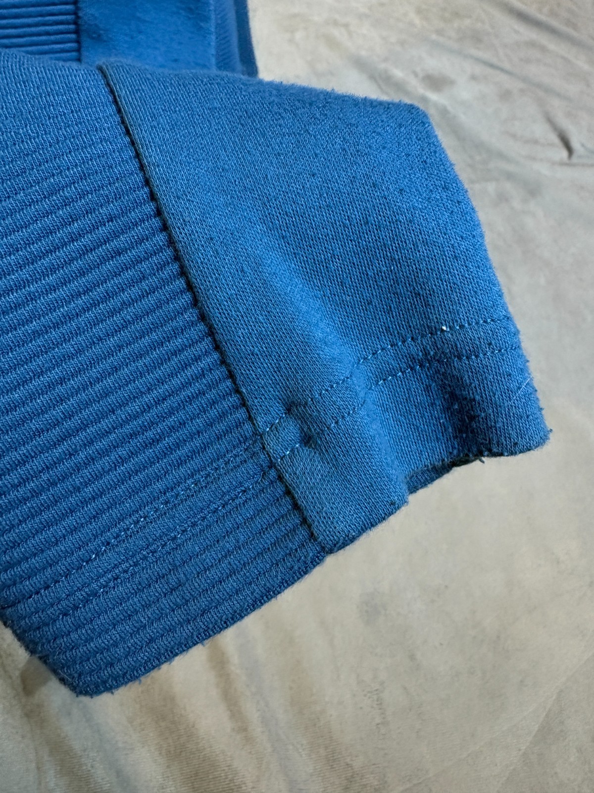 Straight Down Broadmoor Blue Pullover Womens 1/4 Zip Golf Performance Ribbed XL