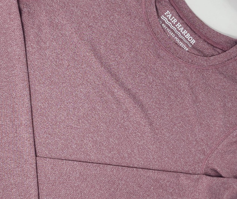 Fair Harbor BreezeKnit Long Sleeve Top Women’s XS Pink Performance Stretch EUC