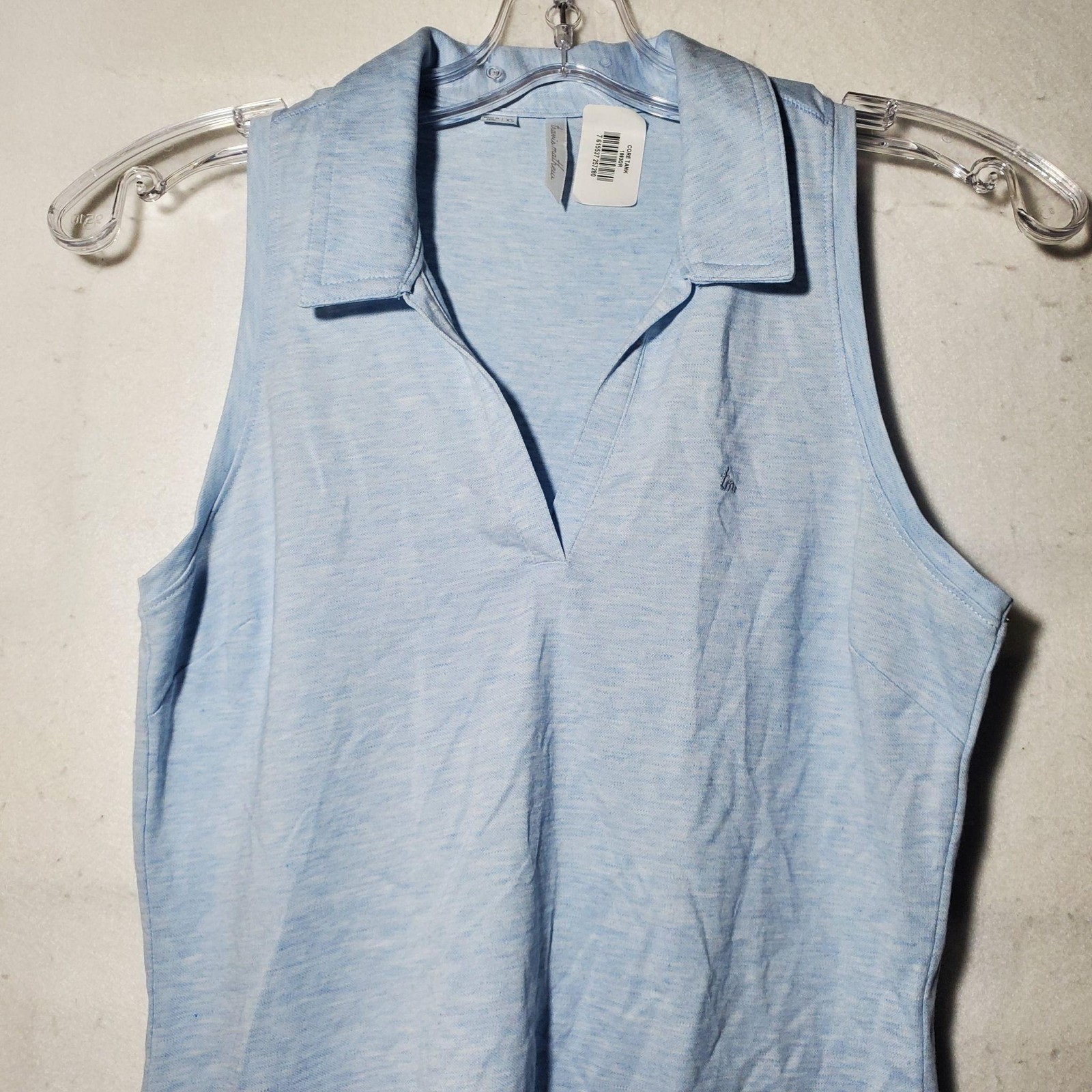 Travis Mathew Tank Top Womens XS Blue Collared Sleeveless Golf Lightweight