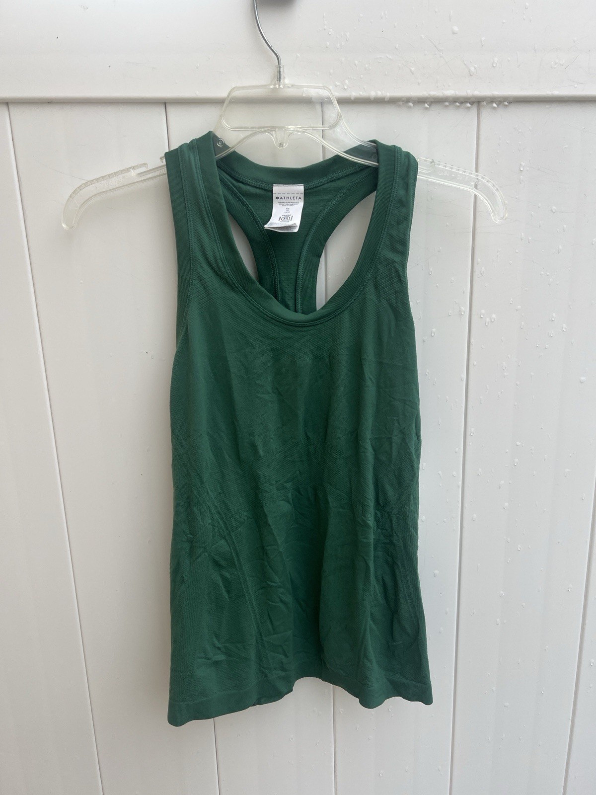 Athleta Momentum Seamless Tank XS Nylon Racerback Yoga green New NWT