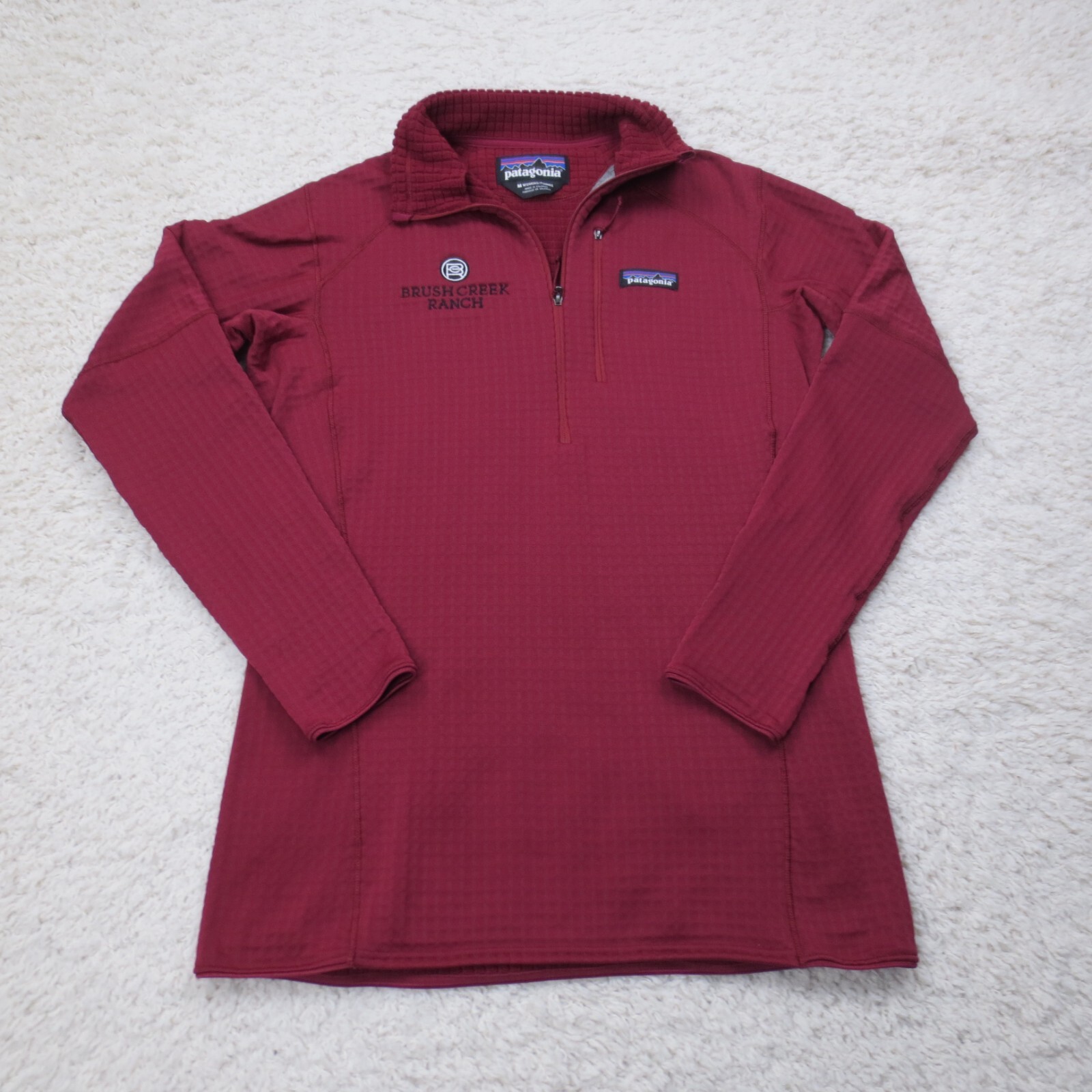 Patagonia Pullover Women Medium Red Regulator R1 Fleece Sweater Hiking Outdoor