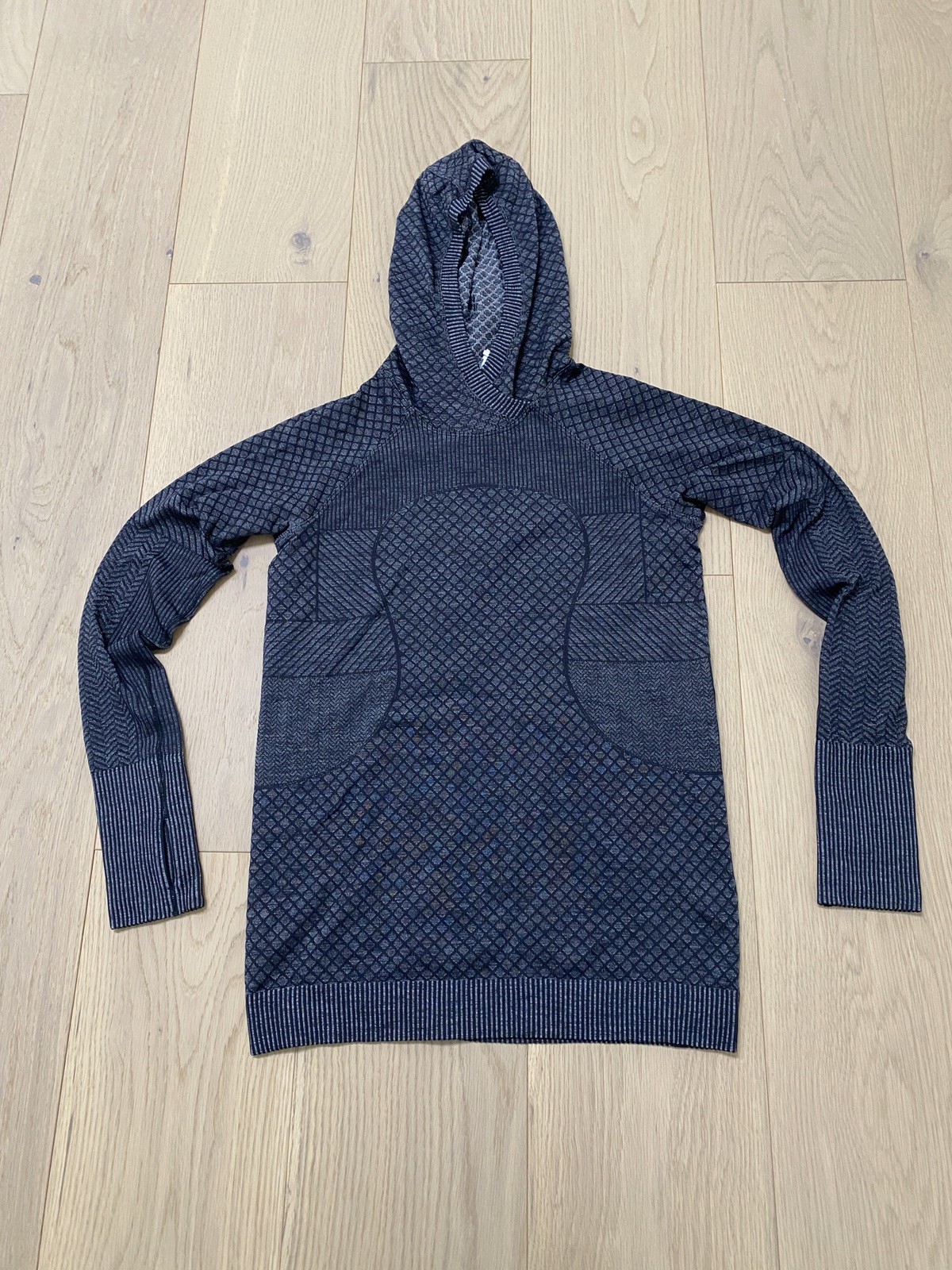 Lululemon Women’s Rest Less Hoodie Patchwork Black / Gray Size 10
